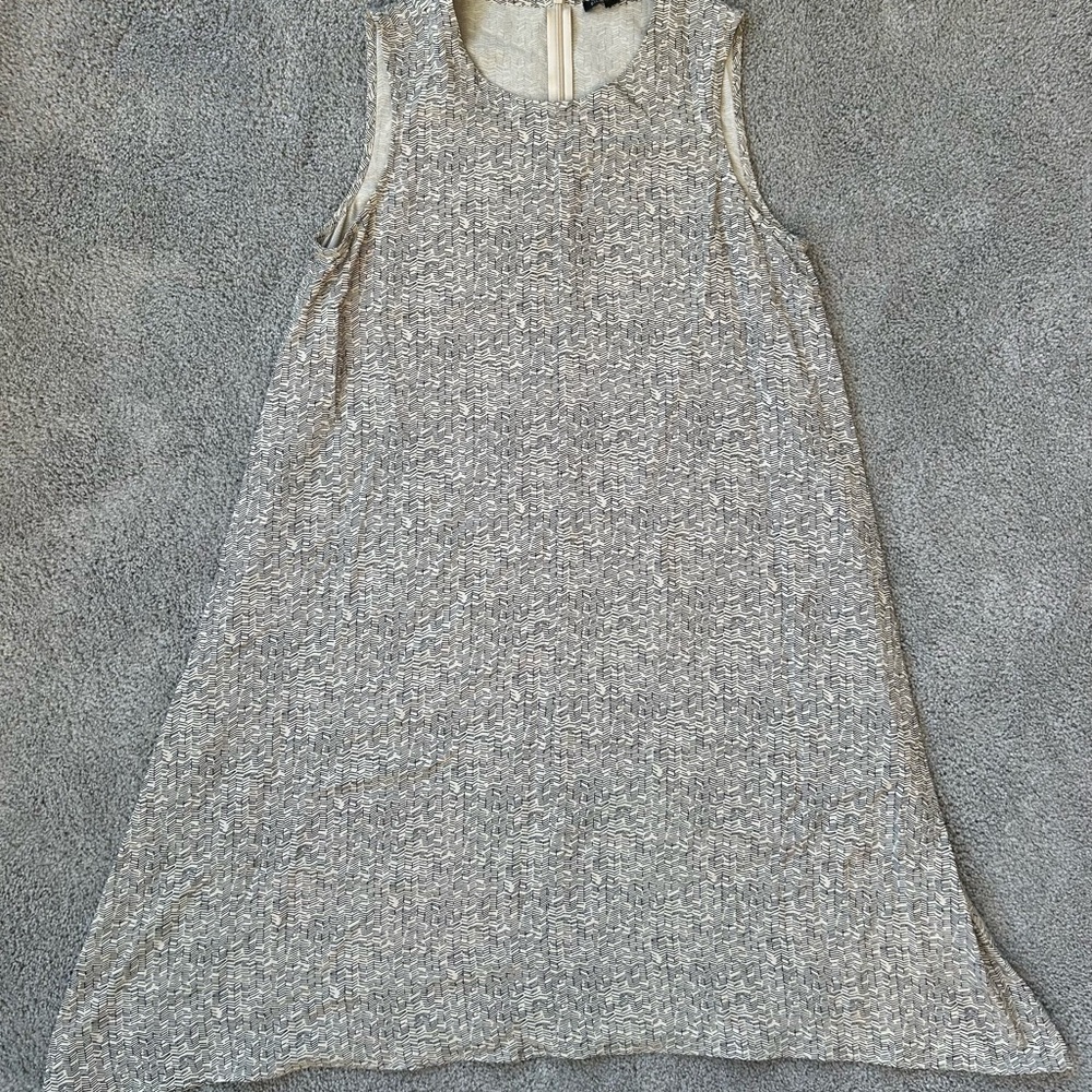 Eileen Fisher Black and White Patterned Dress